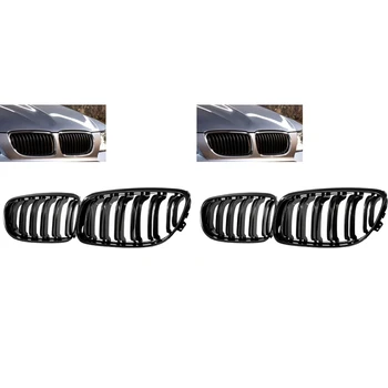 2 чифта предната решетка на колата лъскава черна входяща решетка за BMW E90 ИРТ 3-Series Седан/комби 2009-2011