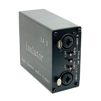 LA-2, изолатор възвратно аудио, 6,35 корона XLR, миксер, звукова ток, филтър за отстраняване на акустичен шум.