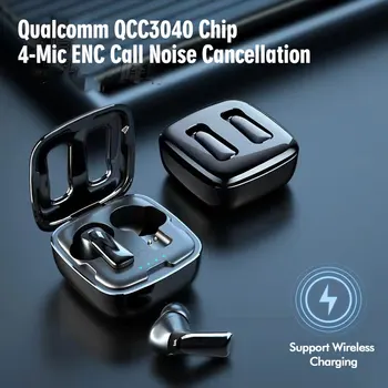 TWS Безжични Слушалки aptX Bluetooth Слушалки 4-Слушалка Микрофон с Шумопотискане ENC с чип Qualcomm QCC3040 Игри Hi-Fi Слушалки