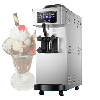Търговска машина за приготвяне на сладолед от неръждаема стомана, машина за приготвяне на сладолед с една глава, машина за приготвяне на пломбира, кухненски уреди