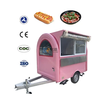 Китай Доставчик на Градинска мобилни количка за хранене Камион за бързо хранене дугообразной форма с ремарке за предястия с оборудване за приготвяне на храна