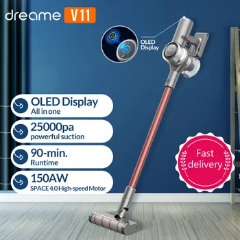 25kPa Dreame V11 Ръчно Безжична Прахосмукачка с OLED-дисплей на Преносим Безжичен Универсален Филтър За Почистване на килими