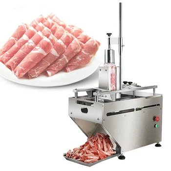Електрическа машина за рула от агнешко месо, автоматична машина за рязане на месо, агнешко месо, чипс, хляб, храни, регулируем мелачка