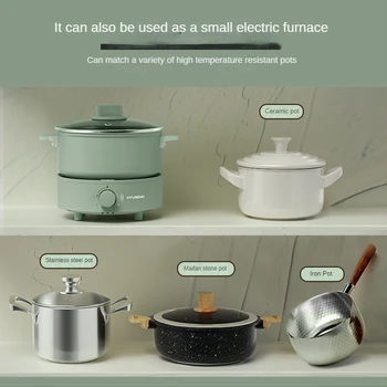 Модерен електрически гореща пот, с разделение, мултифункционален домакински и кухненски уреди за приготвяне на храна с незалепващо покритие