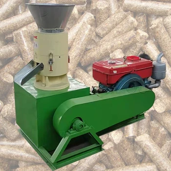 Дизеловата молотковая мелница за раздробяване на дървен материал 60-80 кг/ч, машина за производство на горивни пелети от дървени стърготини, производител на пелети за хмел