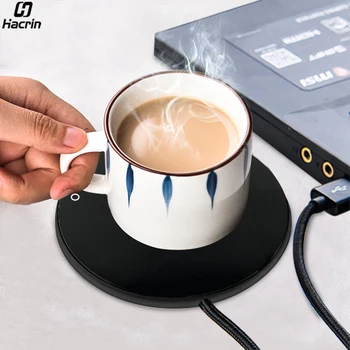 Нагревател чаши USB нагревател steins нагревател чаши кафе на Електрически нагревател чаши за чай с мляко Нагревател поставки за чаши след за домашен офис бюрото USB стъклен нагревател