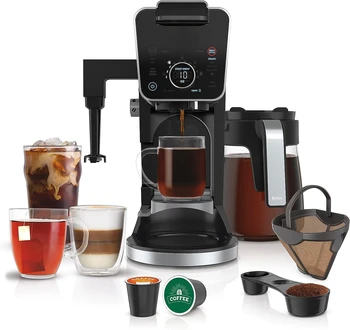 Кафемашина DualBrew Pro Specialty за приготвяне на една доза, съвместим с K-Cups и капкова кафе машина с 12 чаши, с постоянен филтър