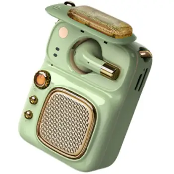 Remax M59 Ретро Bluetooth-съвместими говорител 5.0 със слушалки 4 в 1 Мини аудио Fm радио карта Mp3 плейър