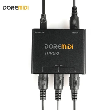 Контролер DOREMiDi MIDI THRU-3 Thru Кутия Може да се използва За преобразуване на 1 MIDI входа на 3 MIDI изход със стандартните 16 MIDI канали