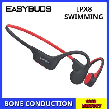 EASYBUDS Костната Проводимост Bluetooth Слушалки Безжични IPX8 Гмуркане Слушалки с Отворени Уши 16 GB IP68 Водоустойчив Слушалки