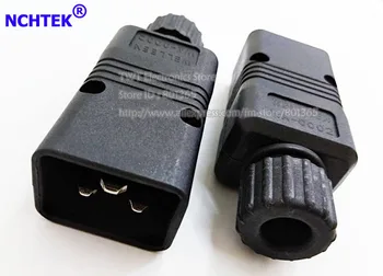 Кабел конектор ac NCHTEK IEC320 С20, с Щепсел IEC С20 за захранващия кабел. Перестраиваемый, 16A/250V / 2 елемента