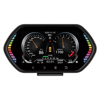 F12 Универсален HUD дисплей OBD2 GPS за измерване на скоростта интелигентна измерител на наклона на аксесоари за автомобили