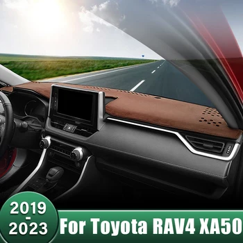 Капак табло на Автомобила Избягвайте Светлинни Накладки Слънчеви Подложки Нескользящие Килими За Toyota RAV4 XA50 2019 2020 2021 2022 2023 RAV 4 Hybrid