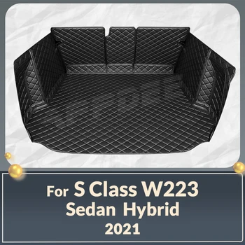 Автоматично подложка за багажника с пълно покритие за Mercedes S Class Sedan Hybrid W223 2021, тампон за багаж, аксесоари за защита на интериора