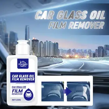 Паста за премахване на блажна фолио за автомобилни стъкла Дълбоко почистване, полиране, пречистване на стъкло за предното стъкло на автомобила, система за домашно пречистване на стъкло, без разводите