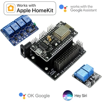 Apple HomeKit Съвместим Мотор За Преобръщане на пердета Smart Home WiFi Switch 4 Реле Siri Google Assistant Гласово Управление V2