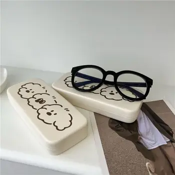 Бял портативен лесно калъф за очила от късогледство под налягане, калъф за очила, калъф за съхранение, кутия за очила, студентски