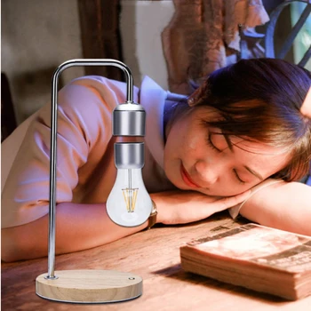 Led лампа с магнит левитацией, безжична зареждане, led нощна лампа, креативна настолна лампа за декорация на дома, високо качество