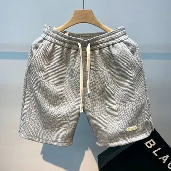 S-3XL, 3 цвята, еластичен колан на съвсем малък, свободни мъжки къси панталони, ежедневни памучни летни широки спортни панталони за пътуване на всеки ден, плажни панталони