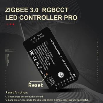 GLEDOPTO Zigbee 3.0 RGB + CCT контролер led лента бутон за нулиране контролер RGB Zigbee