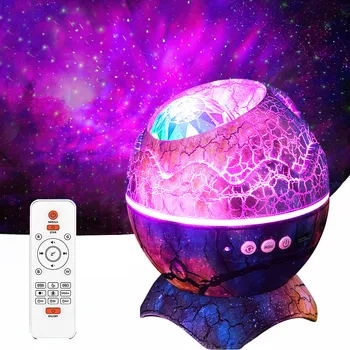 Проектор Star Galaxy Лампа LED Dragon Egg Нощни светлини Дистанционно Bluetooth високоговорител за Декорация на детска стая подаръци за дискотеки