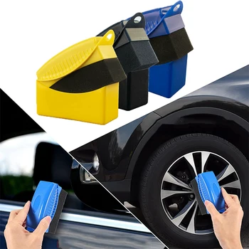 Гъба за полиране на автомобилни колела, четка за вощения с капак, ABS-мивка, апликатор за оформяне на обработка на гуми, аксесоари, 1 бр.