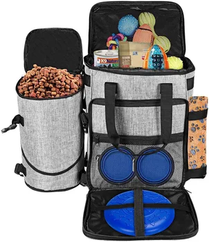 Чанта за кучета, раница за пътуването със самолет и пътуват, чанта-органайзер за домашни любимци, раница за превоз на кучета, чанта-тоут, джобове за контейнери за съхранение на храните