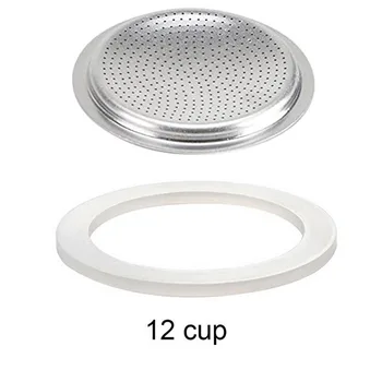 Силиконово о-пръстен за саксията Moka + комплект за замяна на филтъра от неръждаема стомана за кухненски принадлежности за приготвяне на еспресо Moka Pot